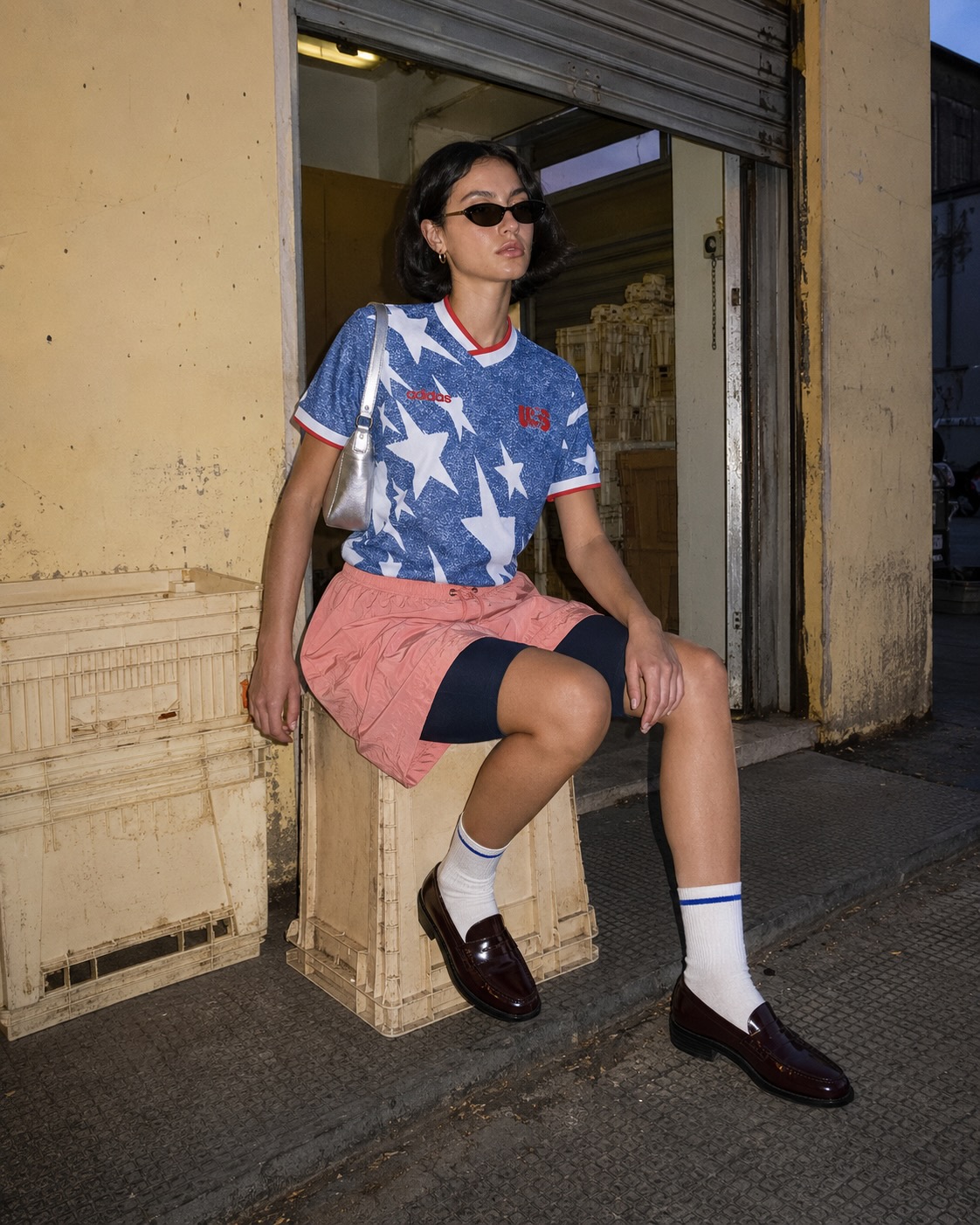 Jersey retro Estados Unidos en la calle — Tu Playera de Fútbol